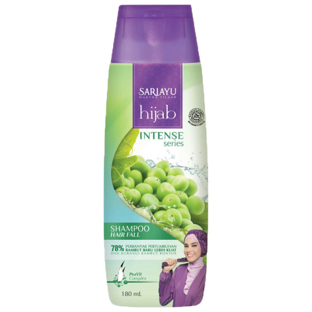 Shampo untuk rambut rontok Sariayu Martha Tilaar Shampoo Hijab Hair Fall Intense Series.